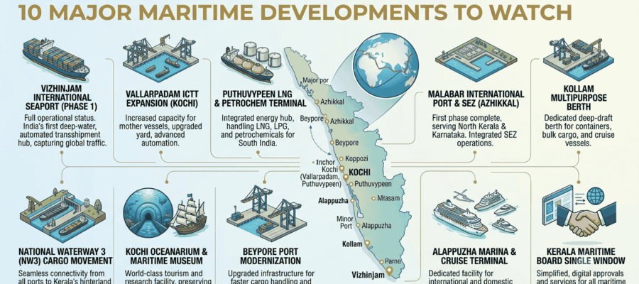 Kerala Ports in September 2026: 10 Major Maritime Developments to Watch