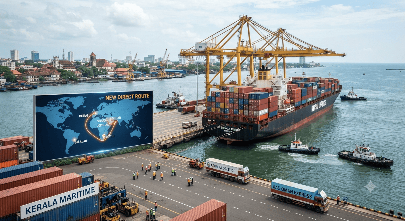 New Kochi Shipping Route to UAE and Oman